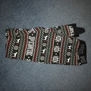 Pink Christmas Thermal Leggings